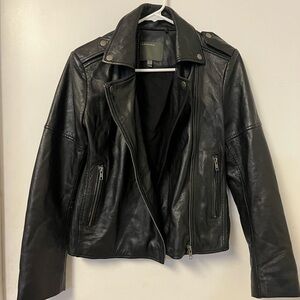 Muubaa Classic Black Leather Jacket